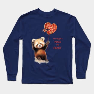 You're got a Pizza my Heart - Red Panda Long Sleeve T-Shirt